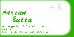 adrian bulla business card